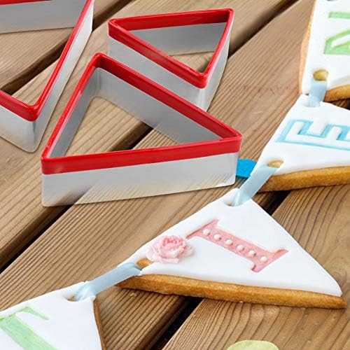 3-Piece Triangle Cookie Cutters Set Heavy Duty Baking Tool