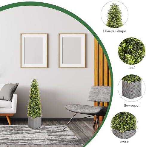 Elevate Your Space with theSEVENLOVE Boxwood Topiary Set