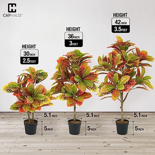 Fencer Wire 42 Inch Artificial Topiary Croton Tree