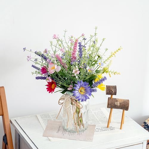 LUEUR Fake Silk Daisy Flowers