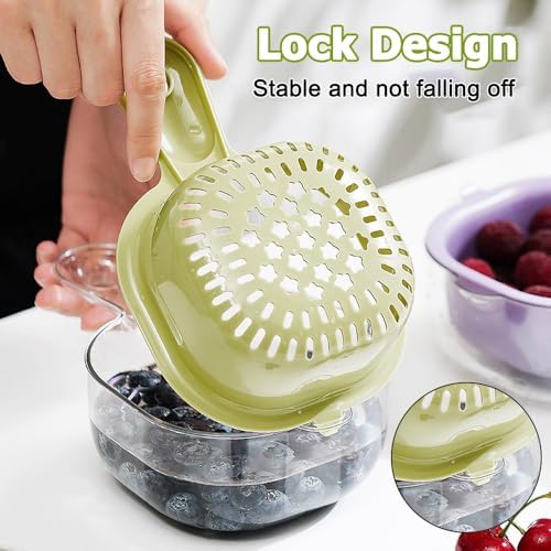 Fruit Strainer Dual-Layer Basket with Handle