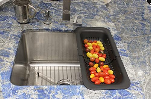 Durable Collapsible Plastic Colander for Kitchen Use