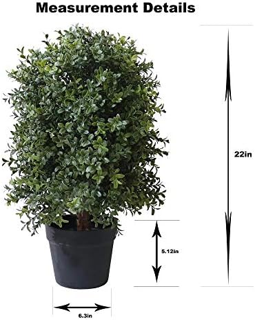 ALL SEASON GREEN 22 Artificial Topiaries Set of 2