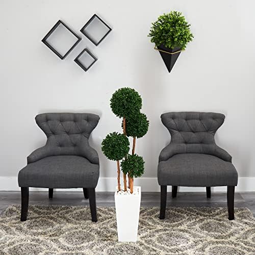 4FT Boxwood Artificial Topiary Tree Planter UV Resistant