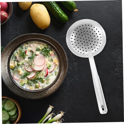 CRILSTYLEO Aluminum Strainer Kitchen Spoon with Handle