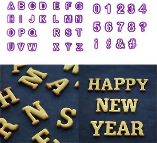 DIY Baking Cookies Set of 40 Replacement Square Letter Fondant Molds