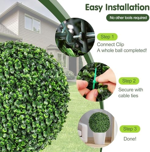 15-inch Ultra-Dense Boxwood Topiary Balls