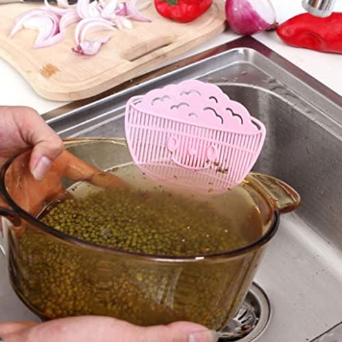 Pink Clip On Strainer for Pots Pans and Bowls