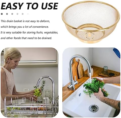 7-Inch Stainless Steel Colander for Rice Quinoa and Fruits