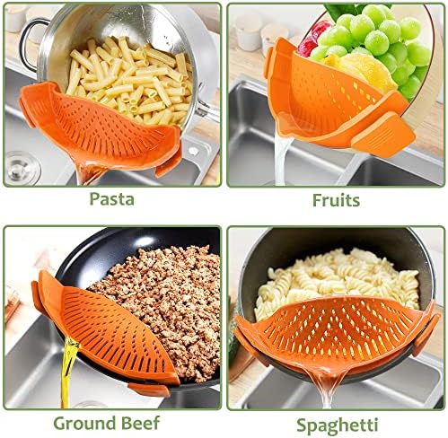 YEVIOR Clip-on Food Strainer for Pots Pans Bowls