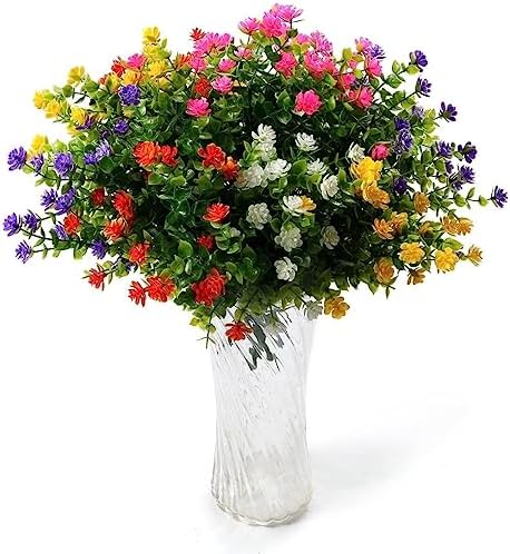 NURCIX Artificial Sunset Red Tea Flowers for Home Decor