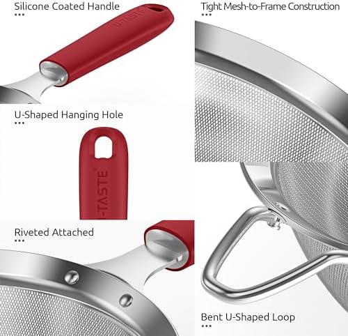 U-Taste Medium Fine Mesh Strainer 188 Stainless Steel