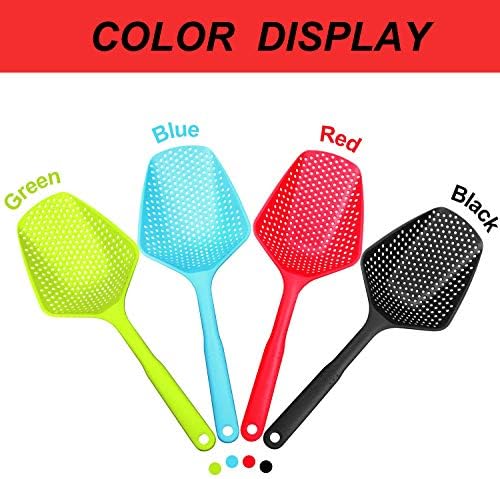 4-Piece Set Kitchen nylon Strainer Scoop Colander RedBlueBlackGreen