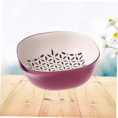 CIYODO Red Kitchen Colander with Washing Bowl
