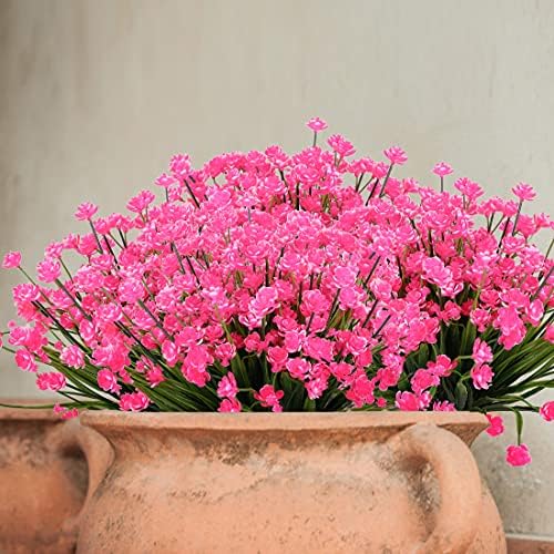 6-Piece UV-Resistant Fake Plastic Bushes for Outdoors