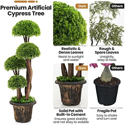 Realistic Artificial Cypress Topiary Tree