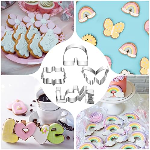 Sturdy Hippie Cookie Cutters Set with 12 Unique Designs
