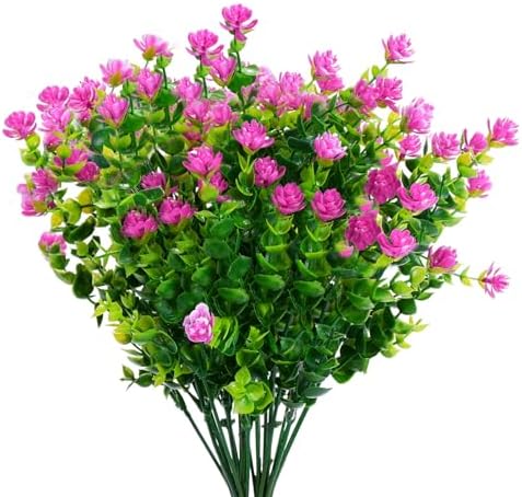 12 Pack Artificial Flowers for Outdoor Use