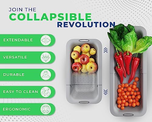 Efficient Modern Over-the-Sink Colander