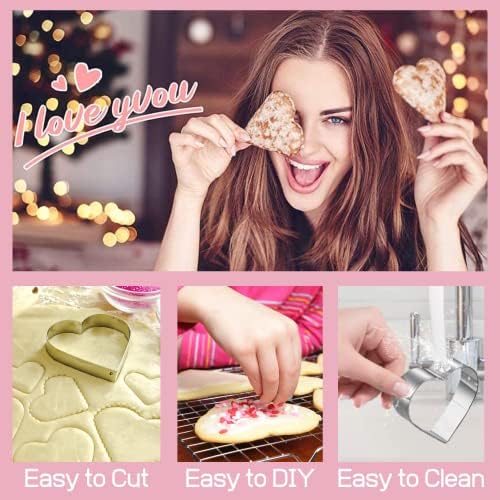 KAISHANE Heart Cookie Cutter Set
