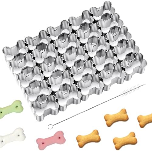 Stainless Steel Dog Bone Cookie Cutter with 25 Cavities