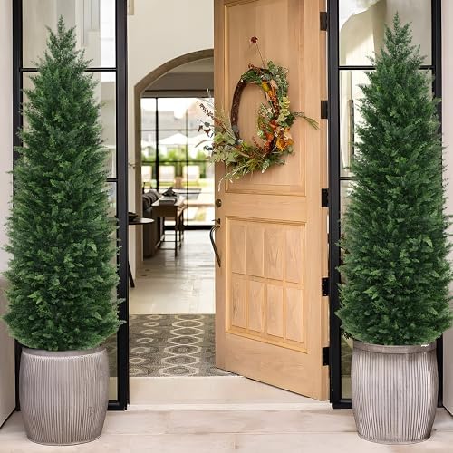 Versatile Beauty Yangrass Artificial Topiary Cedar Trees 2-Pack