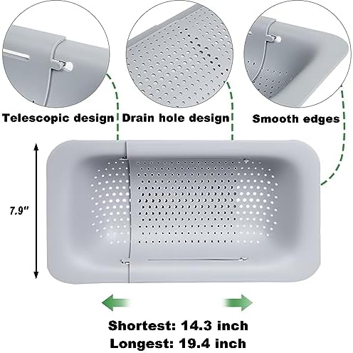 H Hebron Expandable Over-the-Sink Colander