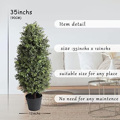 Stunning Realistic Boxwood Topiary 2-Pack