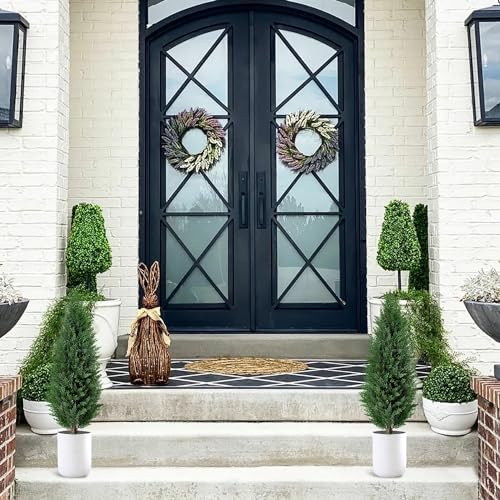 FUBODUN 4ft Outdoor Cedar Tree with Weighted Base
