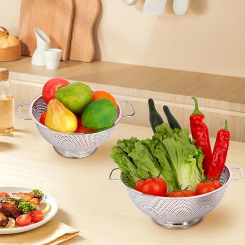 3QT stainless steel colander lifetime guarantee easy to clean