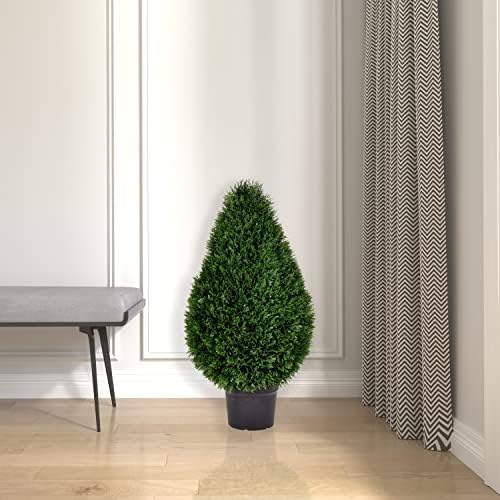 Realistic Cedar Teardrop Topiary