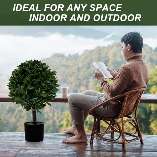 24 Outdoor Artificial Topiary Gonuien Evergreen Shrub Set
