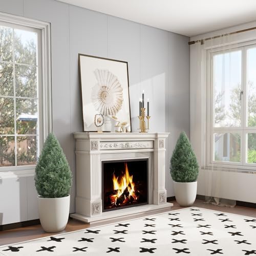 Set of 2 Artificial Cedar Topiary