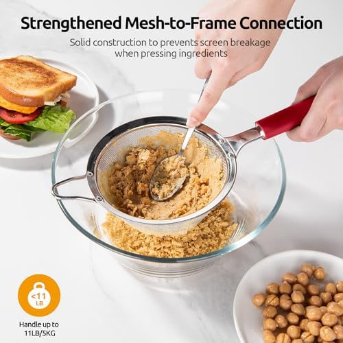 U-Taste Medium Fine Mesh Strainer 188 Stainless Steel