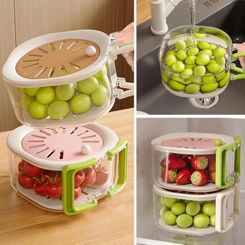 Fruit Washing Bowl with Dual Function Strainer