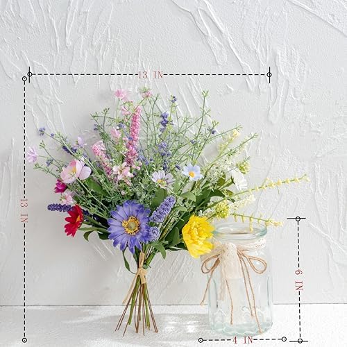 LUEUR Fake Silk Daisy Flowers