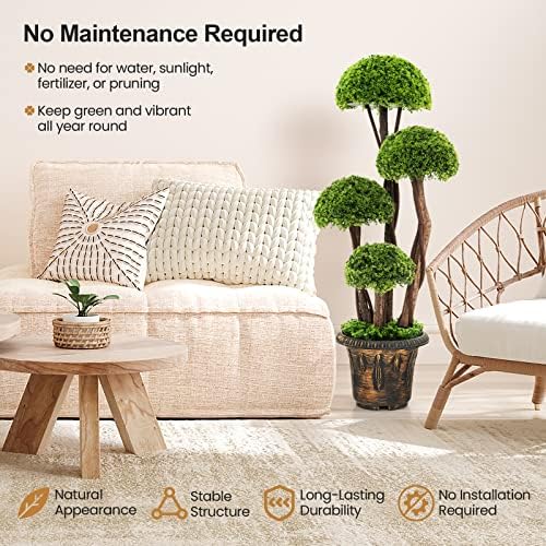 Realistic Artificial Cypress Topiary Tree