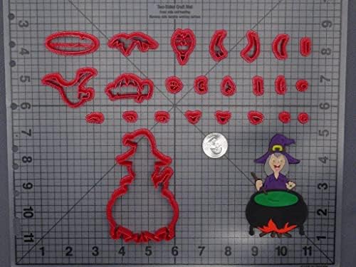 Witch with Cauldron Cookie Cutter Set for Halloween