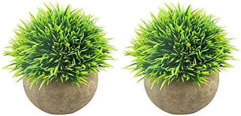 Svenee Artificial Topiary Shrubs with Grey Pots 2 Pack
