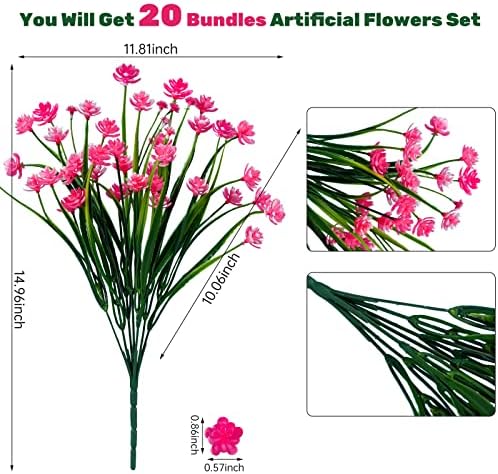 20-Piece Multipurpose Artificial Flowers
