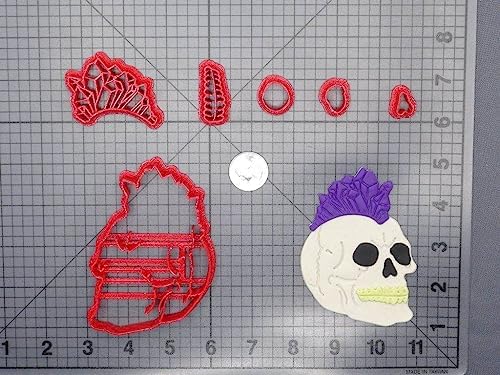 Crystal Skull Mohawk Cookie Cutter Set