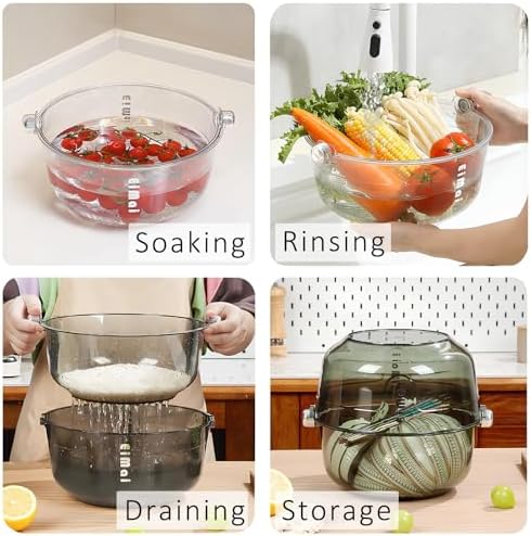 AlwaysU 9 Quart Kitchen Colanders Set