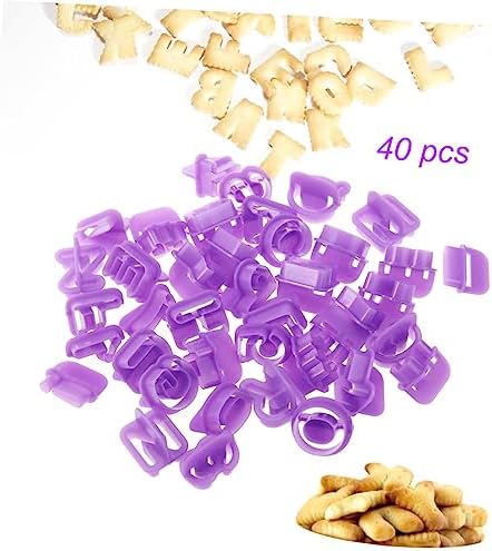 Luxshiny 40Pcs DIY Alphabet and Number Fondant Cake Biscuit Mold Set