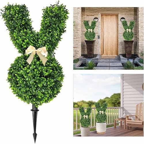 Easter Bunny Topiary Outdoor Decor