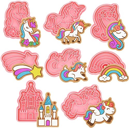 Suclain 8 Pcs Unicorn Cookie Cutters Set 1