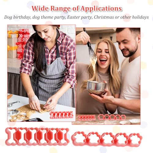 Two-Piece Dog-Themed Mini Cookie Cutters Set for Sampling