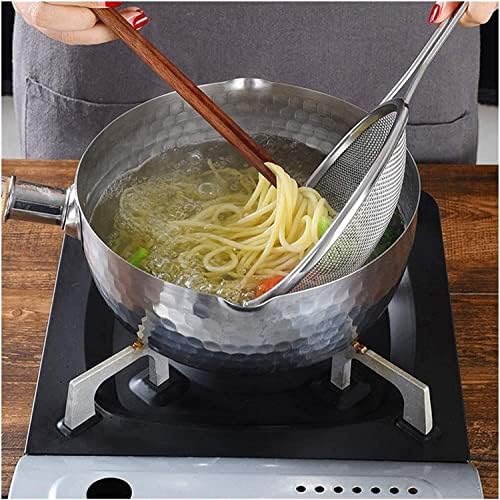 SS Colander with Grip Handle Premium Mesh Strainer for Kitchen Uses
