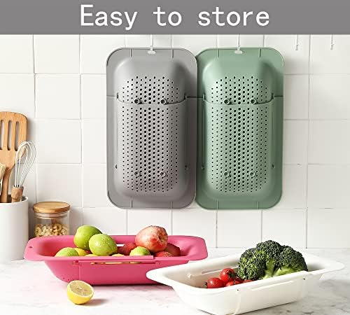 Versatile Collapsible Colander for Kitchen Sink Easy to Clean Dishwasher Safe