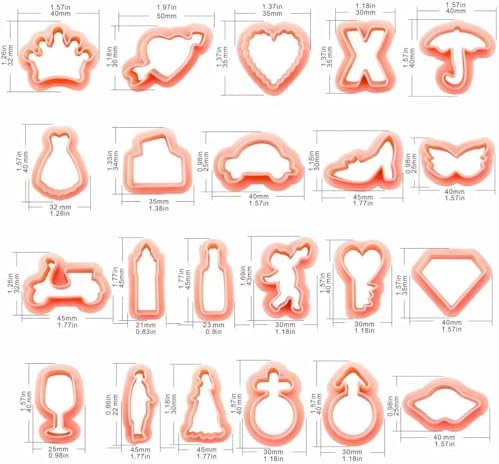 Mini Valentines Day Cookie Cutters Set with 22 Pieces