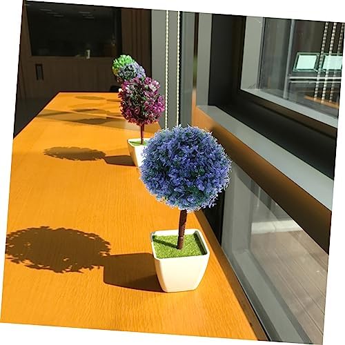 Faux Outdoor Grass Balls for Hanging Decor Purple